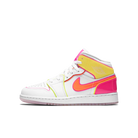 Air Jordan 1 Mid Edge Glow, White/Hyper Crimson/Pink Blast (CV4611-100)