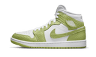 Air Jordan 1 Mid Green Python, White/White/Vivid Green (DV2959-113)