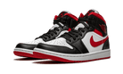 Air Jordan 1 Mid Gym Red Black White, White/Gym Red-Black (554724-122 / DJ4695-122)