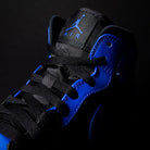 Air Jordan 1 Mid Hyper Royal Tumbled Leather, Black/Hyper Royal-White (554724-077 / 554725-077)