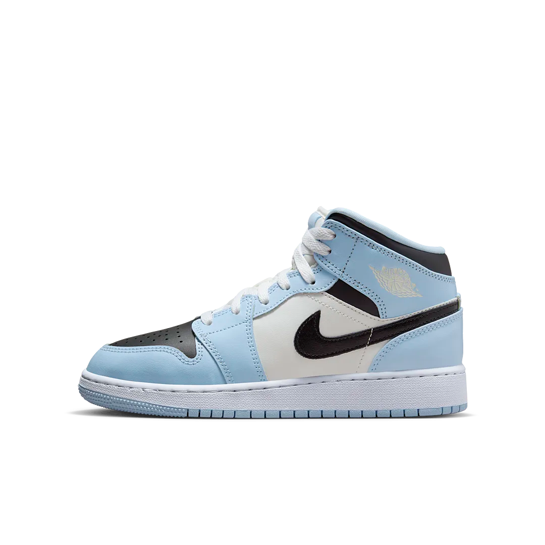 Air Jordan 1 Mid Ice Blue (2022), Ice Blue/Black-Sail-White (555112-401)