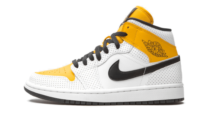 Air Jordan 1 Mid Laser Orange, White/White-Laser Orange (BQ6472-107)