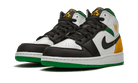 Air Jordan 1 Mid Oakland, White/Black-Lucky Green-Laser Orange (852542-101 / BQ6931-101)