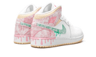 Air Jordan 1 Mid Paint Drip, White/Green Glow-Arctic Punch (DD1666-100)