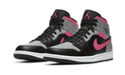 Air Jordan 1 Mid Pink Shadow, Black/Hot Punch-Light Smoke Grey (554724-059)