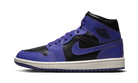 Air Jordan 1 Mid Purple Black, Black/Dark Concord-Sail (BQ6472-051)