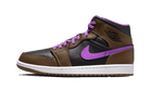 Air Jordan 1 Mid Purple Mocha, Palomino/Wild Berry-Black-White (DQ8426-215)