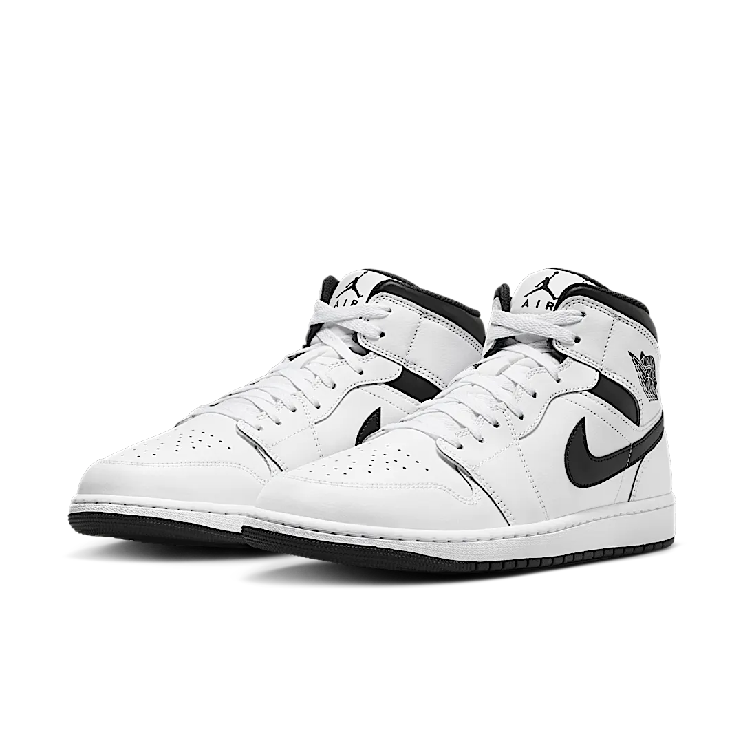 Air Jordan 1 Mid Reverse Panda, White/Black/White/Black (DQ8426-132 / DQ8423-132)