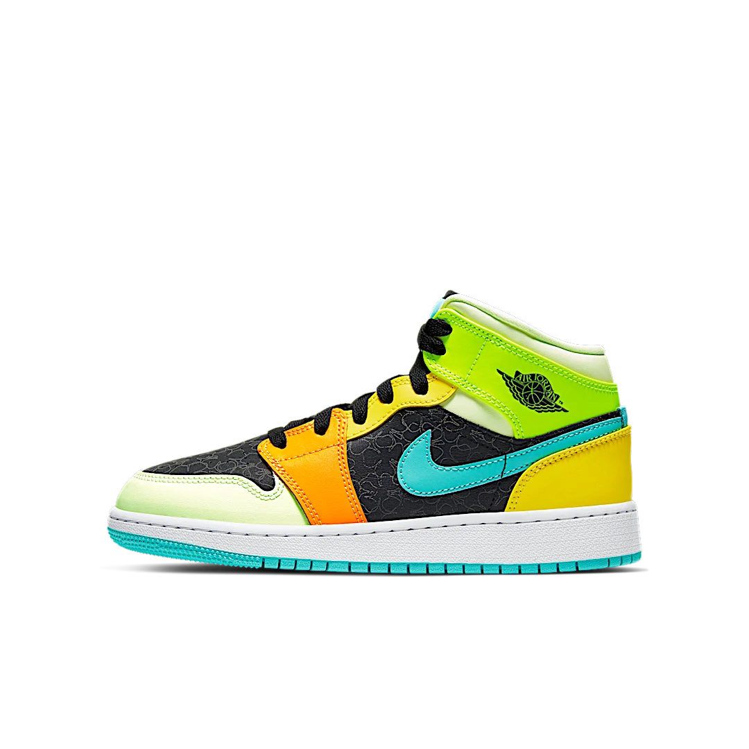 Air Jordan 1 Mid SE Aurora Green, Black/Aurora Green (BQ6931-037)