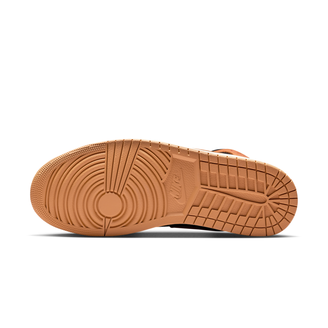 Air Jordan 1 Mid SE Black Flax, Black/Varsity Red/Sail/Flax (HV4091-002)