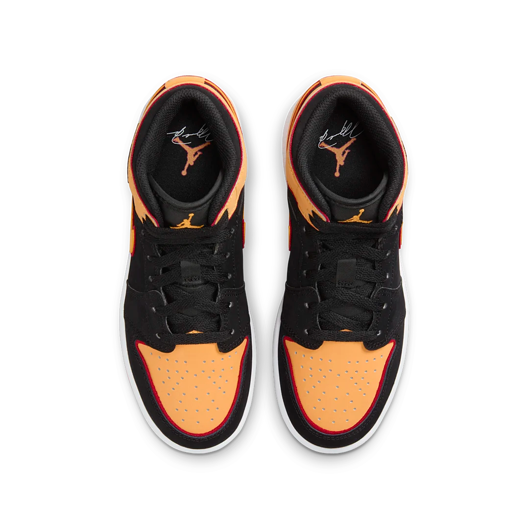 Air Jordan 1 Mid SE Black Vivid Orange, Black/Cardinal Red/White/Vivid Orange (FJ4924-008)