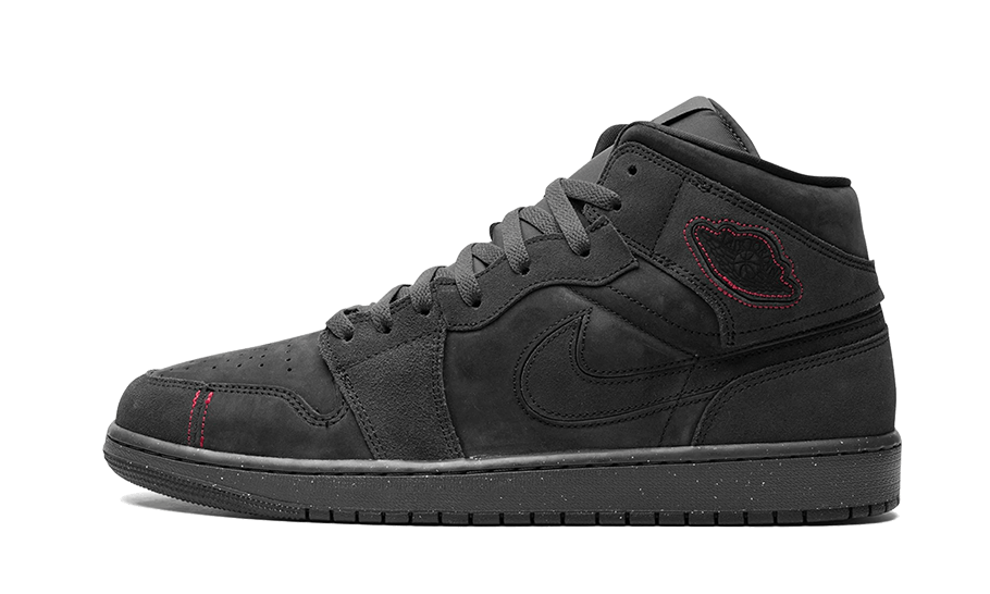 Air Jordan 1 Mid SE Craft Dark Smoke Red, Dark Smoke Grey/Black/Varsity Red (FD8634-001)