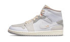 Air Jordan 1 Mid SE Craft Inside Out White Grey, White/Phantom Grey/Sail/Orange (DM9652-100)