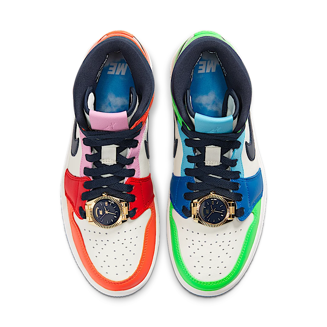 Air Jordan 1 Mid SE Fearless Melody Ehsani, Sail/Obsidian-Multi-Color (CQ7629-100)