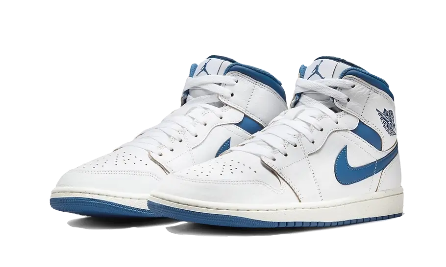 Air Jordan 1 Mid SE Industrial Blue, White/Sail/Industrial Blue (FN5215-141)