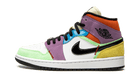 Air Jordan 1 Mid SE Multi-Color, White/Black-Lightbulb-Team Orange (CW1140-100)