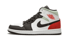 Air Jordan 1 Mid SE Red Black Toe, White/Black-Light Smoke Grey-Gym Red (852542-100 / BQ6931-100)