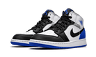 Air Jordan 1 Mid SE Royal Black Toe, White/Black-Light Solar Flare Heather-Hyper Royal (852542-102)