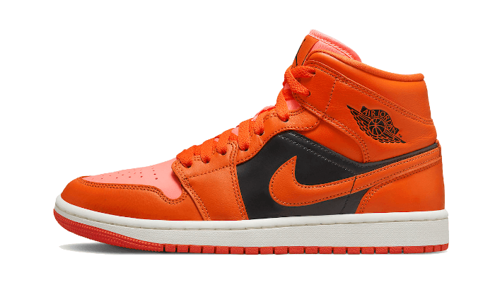 Air Jordan 1 Mid SE Rush Orange Crimson Bliss, Crimson Bliss/Rush Orange/Black/Sail (DM3381-600)