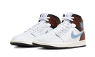 Air Jordan 1 Mid SE White Brown Blue Grey, White/Black/Sail/Blue Grey (FQ8162-142)