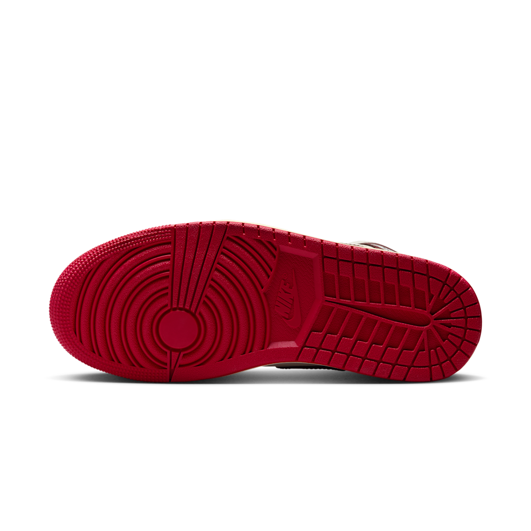 Air Jordan 1 Mid Sail Mystic Hibiscus, Sail/Mystic Hibiscus/Coconut Milk/Dark Team Red (BQ6472-119)