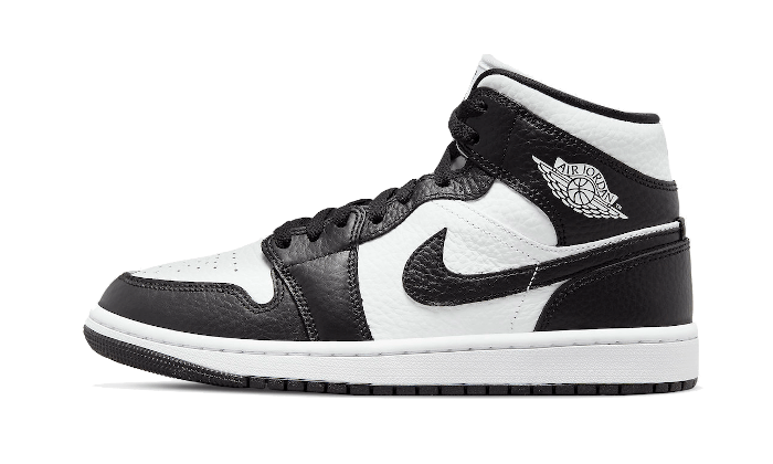 Air Jordan 1 Mid Split Black White, White/White/Black (DR0501-101)