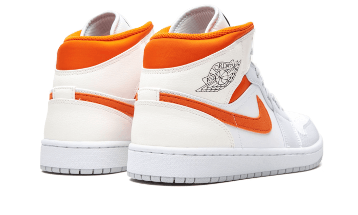 Air Jordan 1 Mid Starfish Pure Platinum, White/Starfish-Pure Platinum-Sail (CW7591-100)