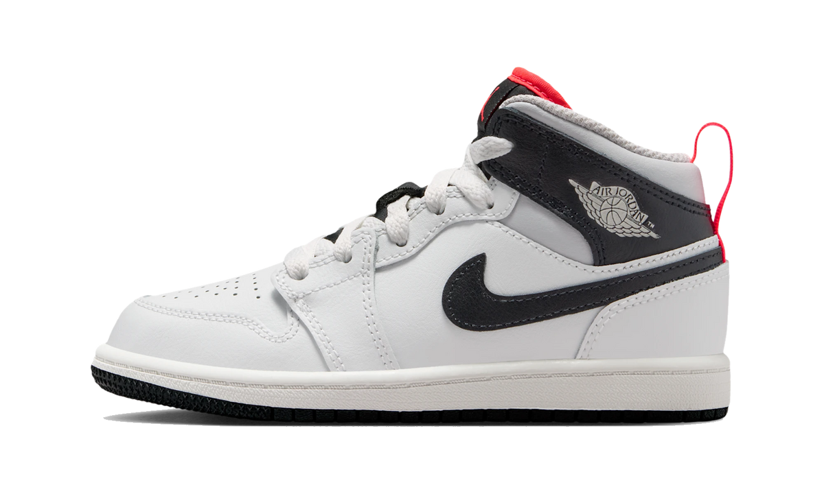 Air Jordan 1 Mid Summit White Infrared Black (PS)