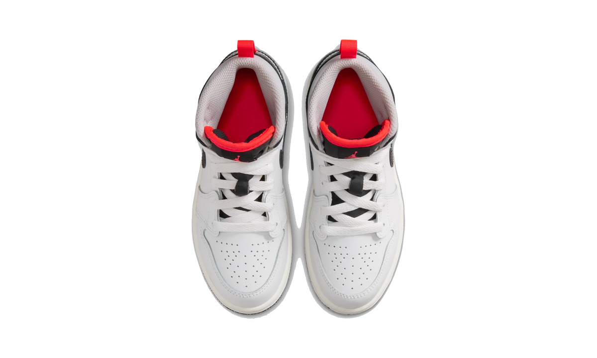 Air Jordan 1 Mid Summit White Infrared Black (PS)