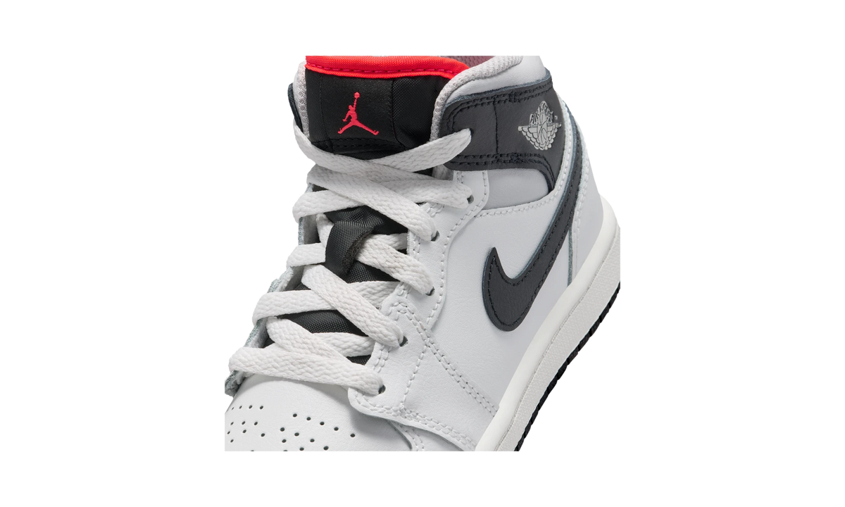 Air Jordan 1 Mid Summit White Infrared Black (PS)