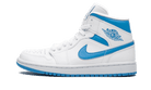 Air Jordan 1 Mid UNC, White/Dark Powder Blue-White (BQ6472-114)