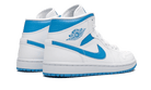 Air Jordan 1 Mid UNC, White/Dark Powder Blue-White (BQ6472-114)