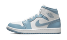 Air Jordan 1 Mid UNC (2022), White/Worn Blue/Sail (BQ6472-141)