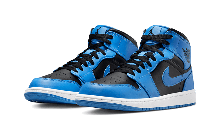 Air Jordan 1 Mid University Blue Black, University Blue/White/Black (DQ8426-401 / DQ8423-401)