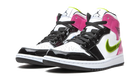 Air Jordan 1 Mid White Black Cyber Pink, White/Black-Cyber-Pink (CZ9834-100 / CZ9835-100)