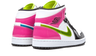 Air Jordan 1 Mid White Black Cyber Pink, White/Black-Cyber-Pink (CZ9834-100 / CZ9835-100)