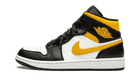 Air Jordan 1 Mid White Pollen Black, White/Black-Pollen (554724-177 / 554725-177)