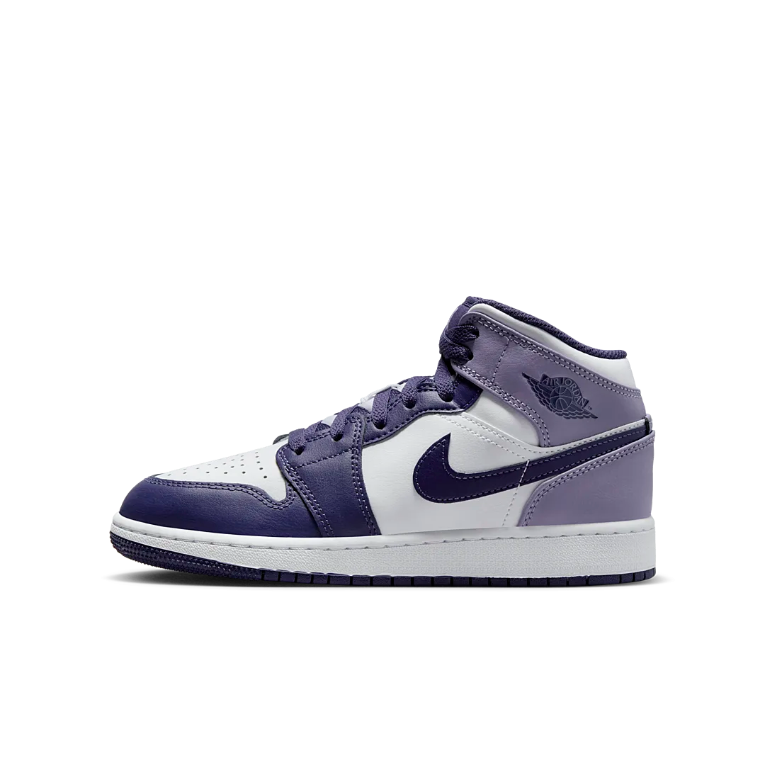 Air Jordan 1 Mid White Sky J Purple