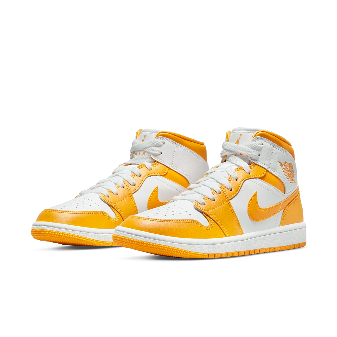 Air Jordan 1 Mid White University Gold, White/University Gold/White (BQ6472-117)