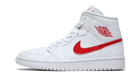 Air Jordan 1 Mid White University Red, White/University Red (BQ6472-106)