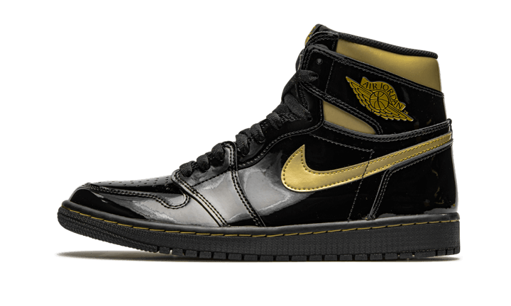 Air Jordan 1 Retro High Black Metallic Gold (2020), Black/Black-Metallic Gold (555088-032)