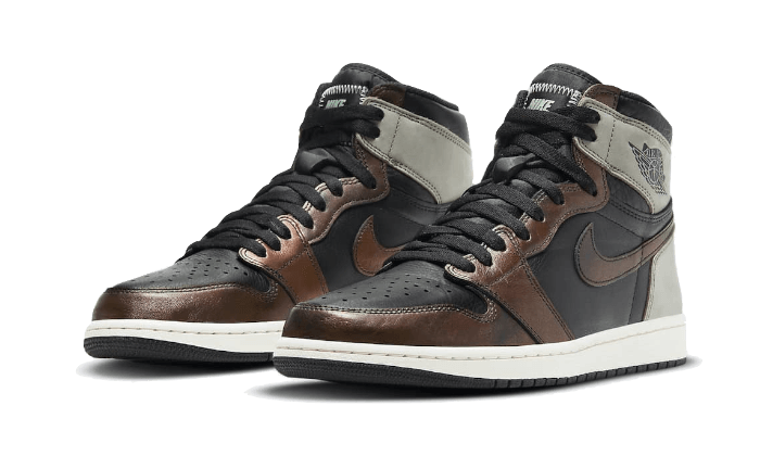 Air Jordan 1 Retro High Light Army Rust Shadow Patina, Black/Grey-Rust (555088-033)