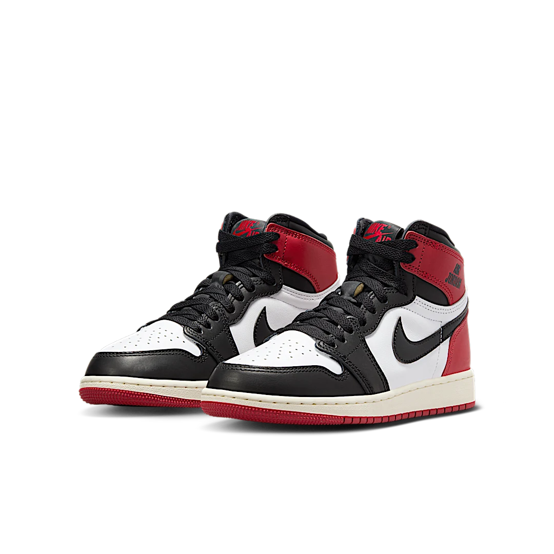 Air Jordan 1 Retro High OG Black Toe Reimagined, Black/Black/Varsity Red/White (FD1437-106)