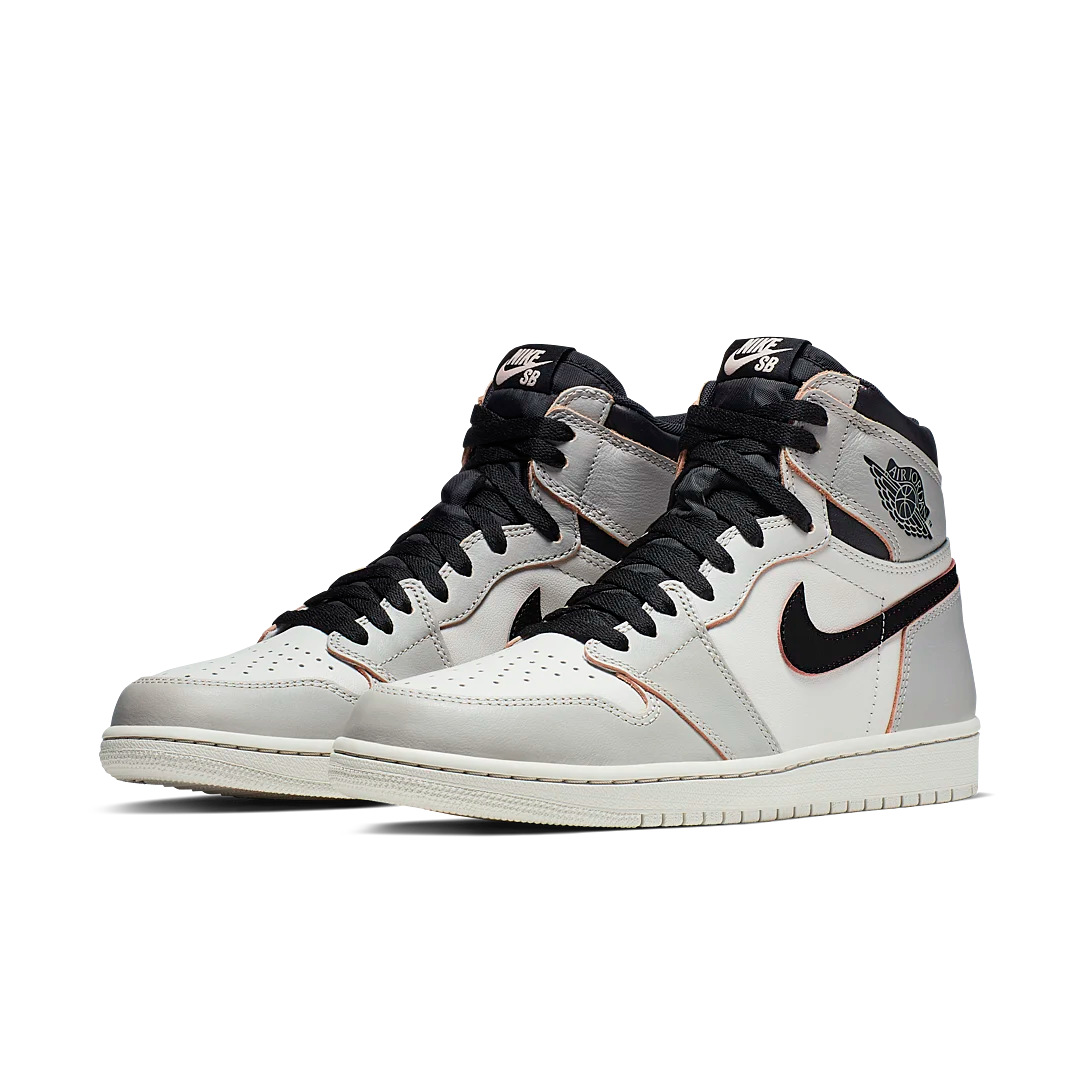 Air Jordan 1 Retro High OG Defiant SB NYC to Paris, Light Bone/Black-Crimson Tint-Hyper Pink (CD6578-006)