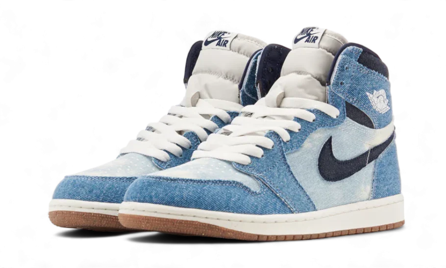 Air Jordan 1 Retro High OG Denim, Summit White/Obsidian-Summit White-Gum Medium Brown (FQ2947-100)