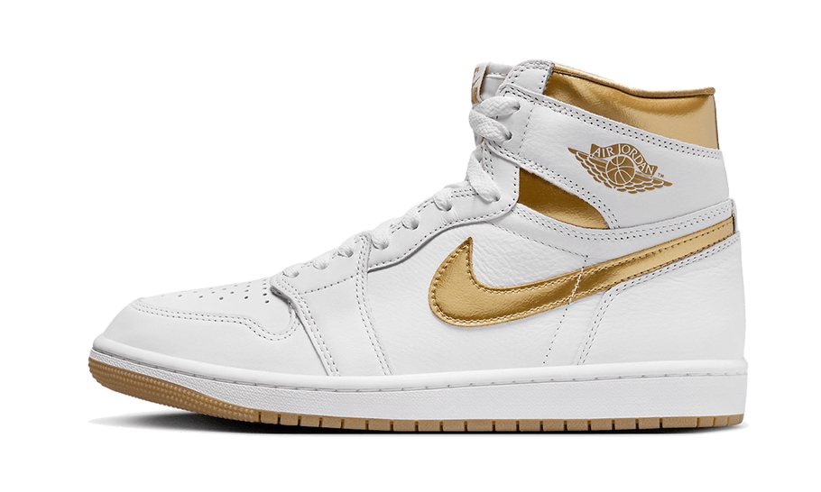 Air Jordan 1 Retro High OG Metallic Gold, White/Metallic Gold/Gum Light Brown (FD2596-107)