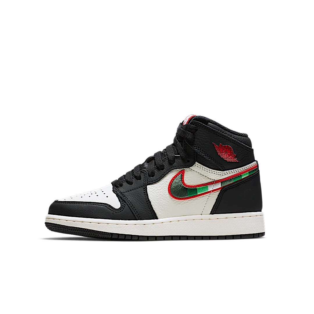 Air Jordan 1 Retro High Sports Illustrated (A Star Is Born), Black/Varsity Red-Sail-University Blue-Light Green Spark (575441-015)