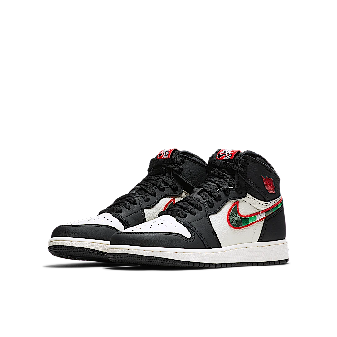 Air Jordan 1 Retro High Sports Illustrated (A Star Is Born), Black/Varsity Red-Sail-University Blue-Light Green Spark (575441-015)