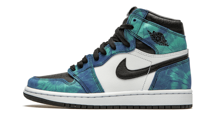 Air Jordan 1 Retro High Tie Dye, White/Black-Aurora Green (CD0461-100)