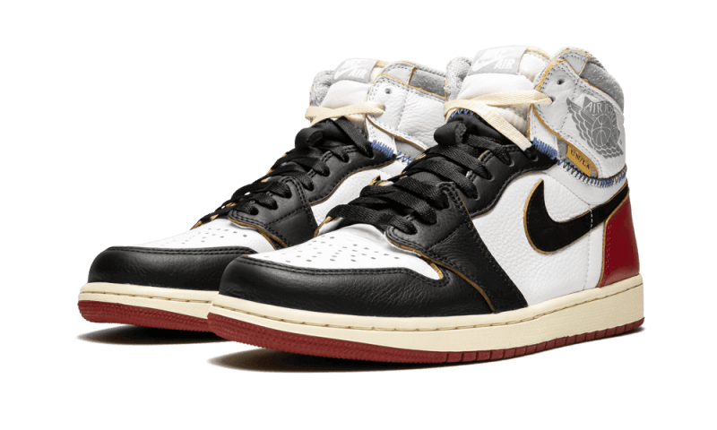 Air Jordan 1 Retro High Union Los Angeles Black Toe, White/Black-Varsity Red-Wolf Grey (BV1300-106)